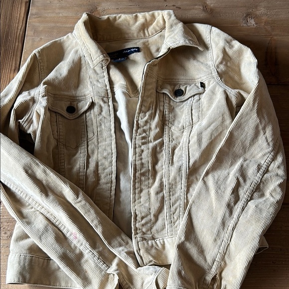 Abercrombie & Fitch Jackets & Blazers - Vintage Abercrombie & Fitch Tan Corduroy Jacket, Y2K, Size S